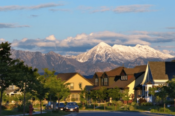 View of the Rocky Mountains in Fort Collins.