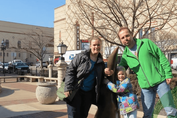 Holger, Sonja and daughter on vacation in the USA before winning the Green Card Lottery.