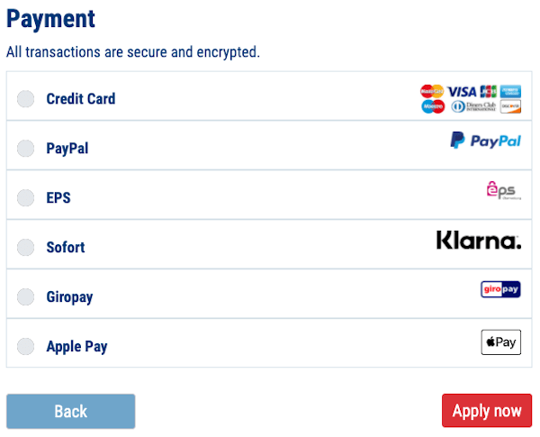 Green Card Lottery Registration Payment Methods