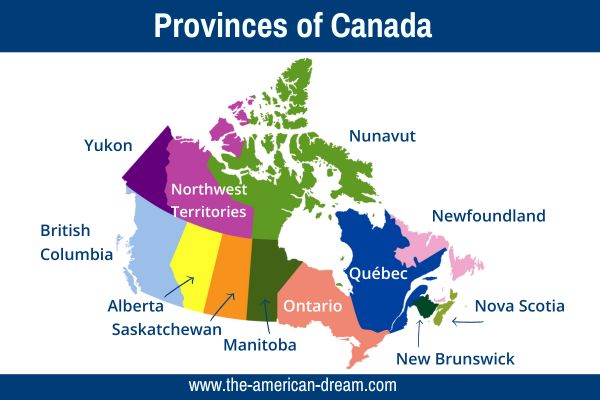 The provinces of Canada