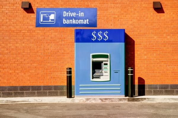 A drive-in ATM in the USA