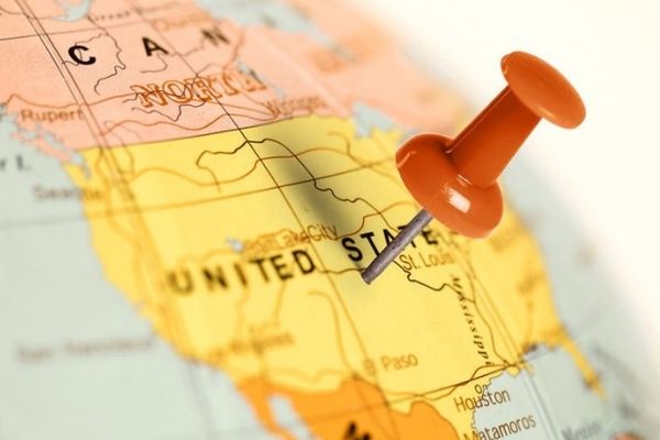 Pin on USA map